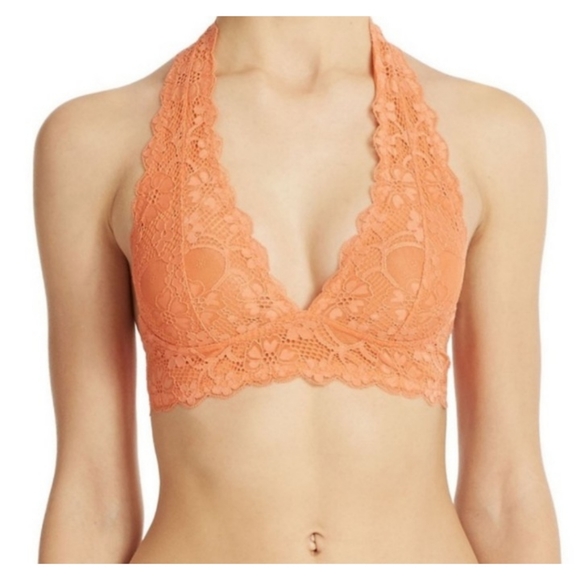 Free People Other - Free People Galloon Lace Halter Light Orange